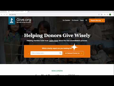 BBB Wise Giving Alliance, Go To Give.org This Giving Season