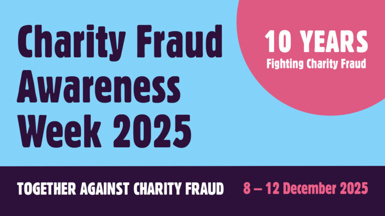 image says charity fraud awareness week and celebrates 10 years