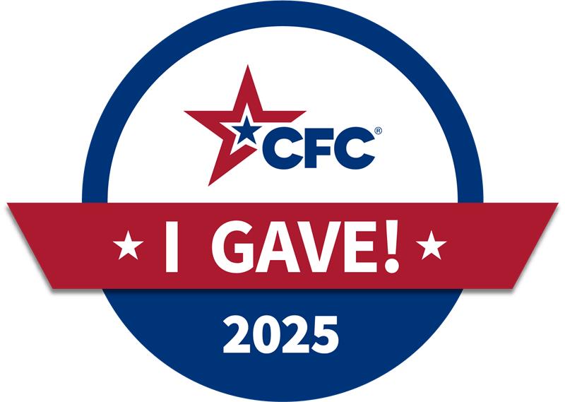“CFC I Gave” sticker from the Combined Federal Campaign workplace giving program